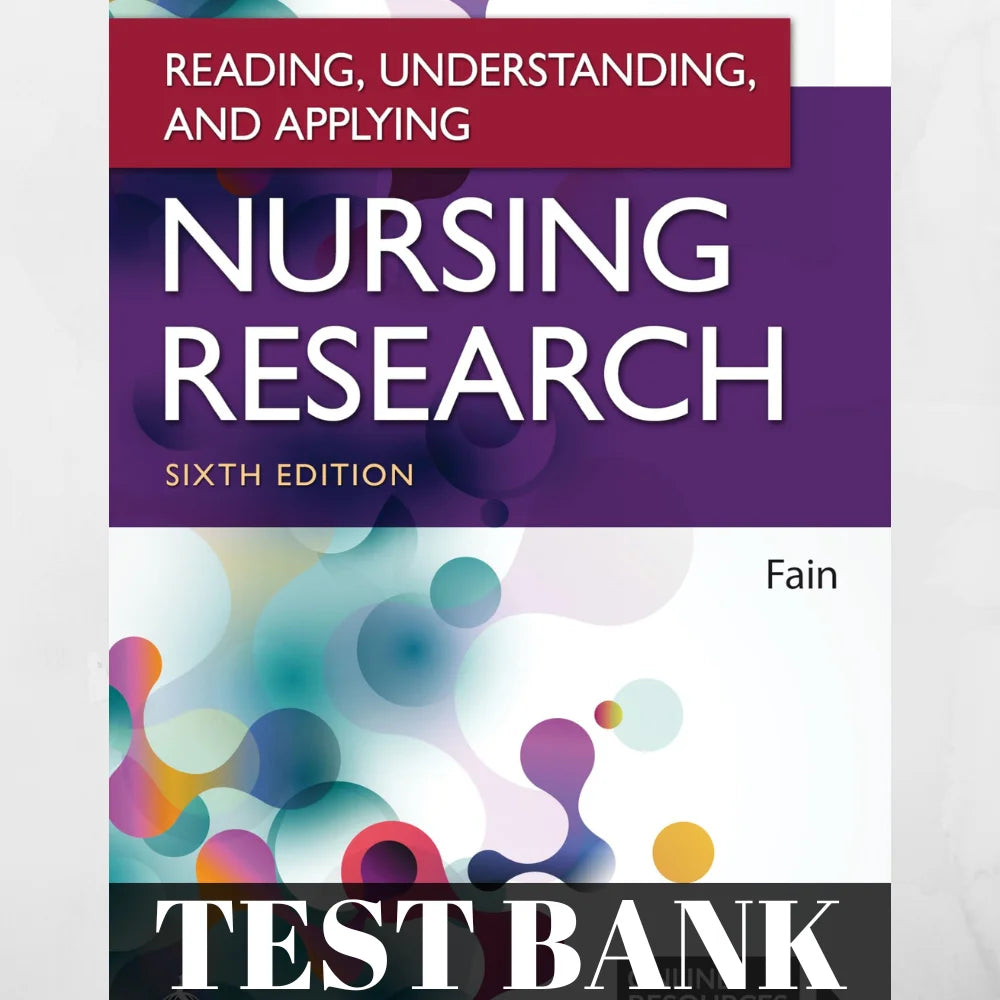 Banque de questions pour le livre « Reading Understanding and Applying Nursing Research », 6e édition